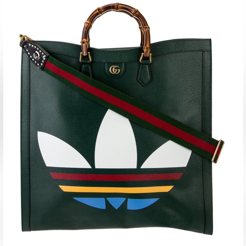 Gucci x Adidas Large Leather Tote Bag